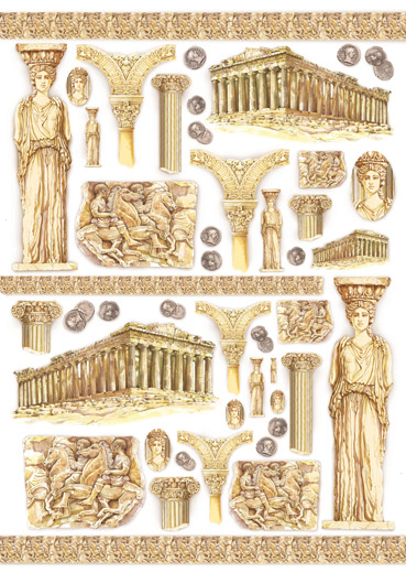 Декупажная карта Древняя Греция, 50х70 см, Stamperia DFG336